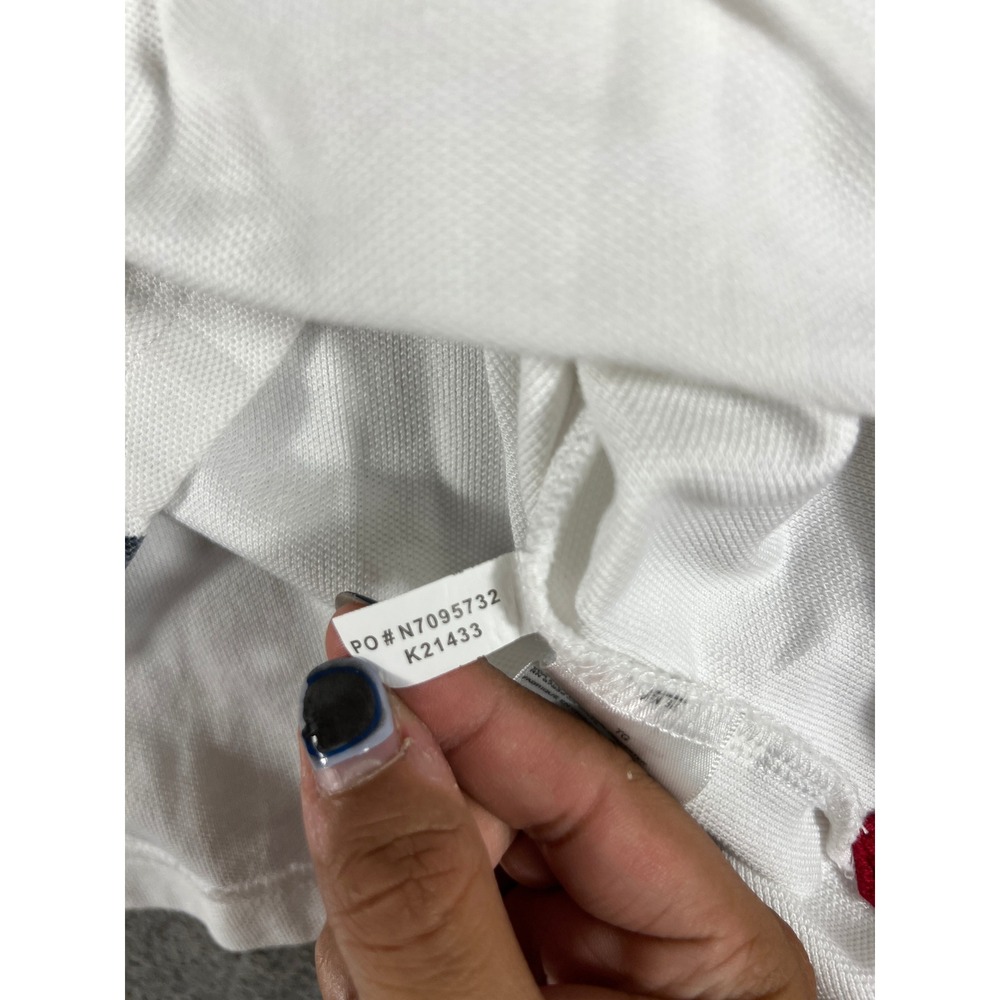 Nautica Polo Shirt Mens XL White Coast Classic Argyle Graphic Embroidered Logo - Picture 12 of 12